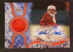 1/1 Santa Claus 2018 Topps WalMart Holiday Baseball Relic Autograph