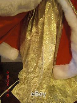 1 1994 Santa's Best Animated Christmas Porcelain Doll / Red Dress Kayla