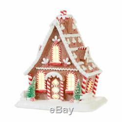 10.5 Lighted GINGERBREAD HOUSE Clay Dough LED CHRISTMAS Decor 3916181 Raz NEW