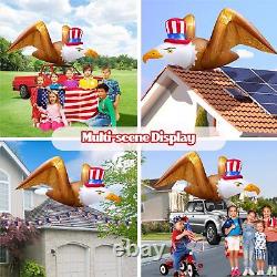 10 Ft Long 4th of July Inflatable Flying Eagle Outdoor Decorations For Car Party