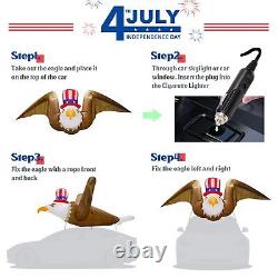 10 Ft Long 4th of July Inflatable Flying Eagle Outdoor Decorations For Car Party