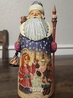 10 Hand Carved Russian Santa Claus Unique Hand Painted Wood