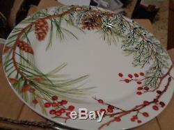 11 Williams Sonoma Woodland Berry Christmas dinner plates New