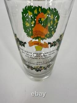 12 Days of Christmas Glasses Complete Set of 12 Vintage Holiday Glasses