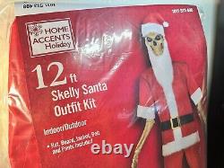 12 ft Skelly Santa Outfit Kit Home Accents Holiday Home Depot Halloween 2024 NEW