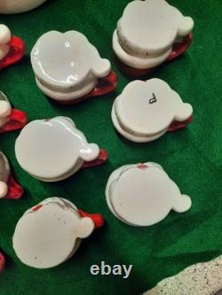 14 Santa Hot Chocolate Mugs and Santa Cookie Jar Free Shipping USA
