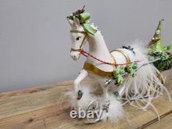 15 Patience Brewster Krinkles Christmas One Horse Open Sleigh Figure Dept 56