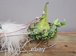 15 Patience Brewster Krinkles Christmas One Horse Open Sleigh Figure Dept 56