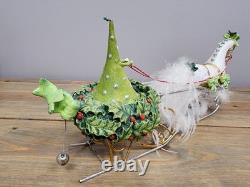 15 Patience Brewster Krinkles Christmas One Horse Open Sleigh Figure Dept 56