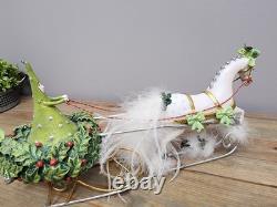 15 Patience Brewster Krinkles Christmas One Horse Open Sleigh Figure Dept 56