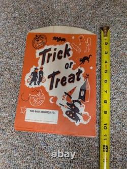 15 Vintage 60-70s Halloween Trick Or Treat Candy Bag Lot, Witches, Cats, Ghosts