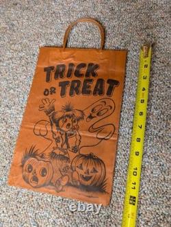 15 Vintage 60-70s Halloween Trick Or Treat Candy Bag Lot, Witches, Cats, Ghosts