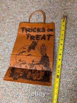 15 Vintage 60-70s Halloween Trick Or Treat Candy Bag Lot, Witches, Cats, Ghosts