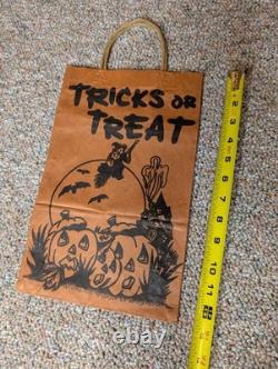 15 Vintage 60-70s Halloween Trick Or Treat Candy Bag Lot, Witches, Cats, Ghosts