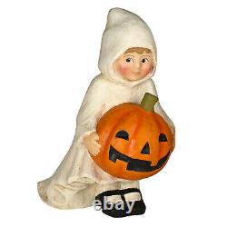 17 Bethany Lowe Large Ghost Girl Gabby Pumpkin Retro Vntg Style Halloween Decor