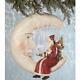 17 Bethany Lowe Santa Crescent Icicle Moon Retro Vntg Christmas Figure Decor