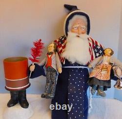 18 SANTA candy container on snowballGerman-style faceOOAK Jean Littlejohn
