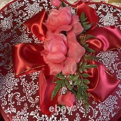 18 Vintage Thurman's Valentine Red Heart Box Candy Chocolates Flowers 1960'S