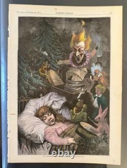 1871 Jules Tavernier The Christmas Dream Harper's Weekly Hand Colored