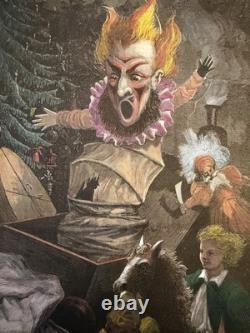 1871 Jules Tavernier The Christmas Dream Harper's Weekly Hand Colored