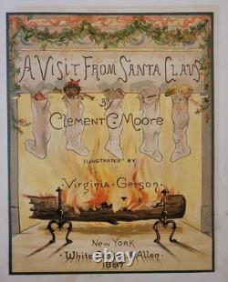 1887 A Visit from Santa Claus Clement C. Moore Gerson Illus Christmas Rari