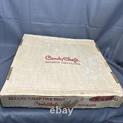 18Vintage Valentine Heart Candy Chocolates Flowers Empty Box 1960'S Yellow