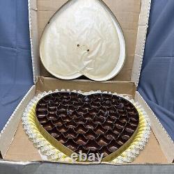 18Vintage Valentine Heart Candy Chocolates Flowers Empty Box 1960'S Yellow