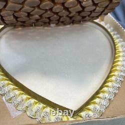 18Vintage Valentine Heart Candy Chocolates Flowers Empty Box 1960'S Yellow