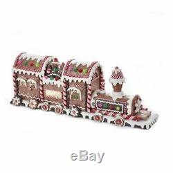 19.5 Battery Operated Gingerbread Led Train Tablepiece