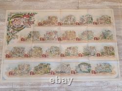 1916 Rex Mardi Gras Carnival Bulletin Visions from the Poets Huge Color Lith