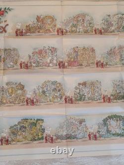 1916 Rex Mardi Gras Carnival Bulletin Visions from the Poets Huge Color Lith