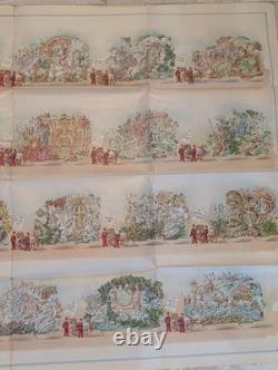 1916 Rex Mardi Gras Carnival Bulletin Visions from the Poets Huge Color Lith