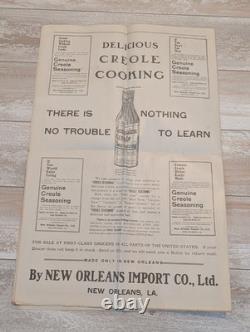 1916 Rex Mardi Gras Carnival Bulletin Visions from the Poets Huge Color Lith