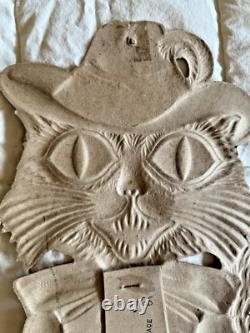 1920s Astrological Magic Cats Die Cut Heavily Embossed Halloween Couple 1920s Astrological Magic Cats Die Cut Heavily Embossed Halloween Couple