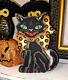 1920s Unused Vintage Halloween Party Invitation Black Cat With Bow Hallmark