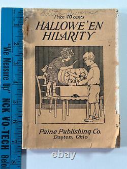 1924 L. M. Paine Halloween Hilarity Party Book by Marie Irish music bogie