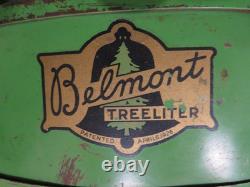 1926 BELMONT TREELITER with3 Bulbs Light-Up Christmas Tree Stand, All Orig -WORKS