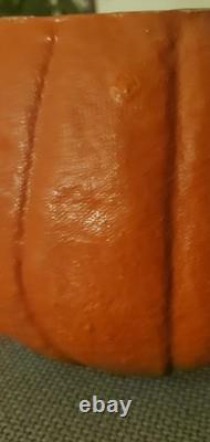 1930's Paper Mache Pulp Halloween Jack Lantern Pumpkin Paper Face ESTATE VINTAGE