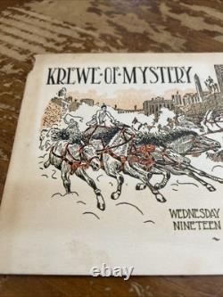 1933 Krewe Of Mystery Ball Card Announcement Mardi Gras New Orleans Municipal