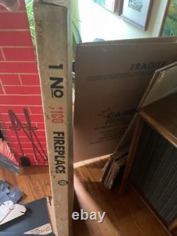 1960's Christmas Toymaster Electric Lighted Life Size Cardboard Fireplace
