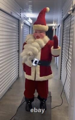 1961 Animated 5 1/2 ft Harold Gale Store Display Santa Vintage MCM Mid Century