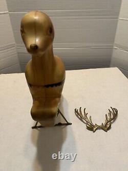 1962 MCM /Union 20 injection molded reindeer with original stand and antlers