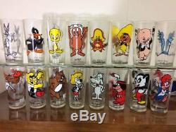 1973 Vintage Pepsi Collector Glasses Looney Tunes Set of 41 Looney Toones