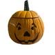 1975 Halloween Large Jack O Lantern Pumpkin Ceramic Orage With Lid 10 X 9