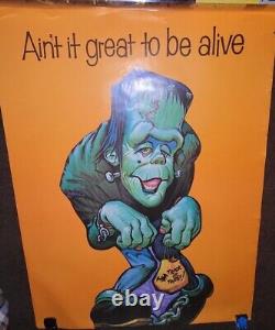 1977 Pete Hawley Frankenstein Halloween Poster American Greetings Vintage