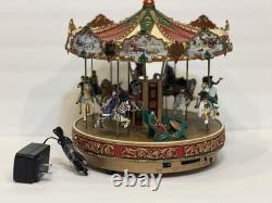1990s Mr Christmas Holiday Around The Carousel Musical Animated Electric
