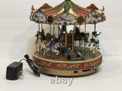 1990s Mr Christmas Holiday Around The Carousel Musical Animated Electric
