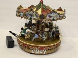 1990s Mr Christmas Holiday Around The Carousel Musical Animated Electric