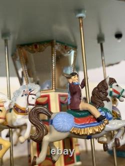 1990s Mr Christmas Holiday Around The Carousel Musical Animated Electric