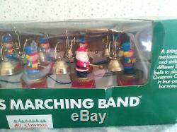 1991 Vintage Mr Christmas Santas Marching Band Musical Holiday 35 Songs Bells